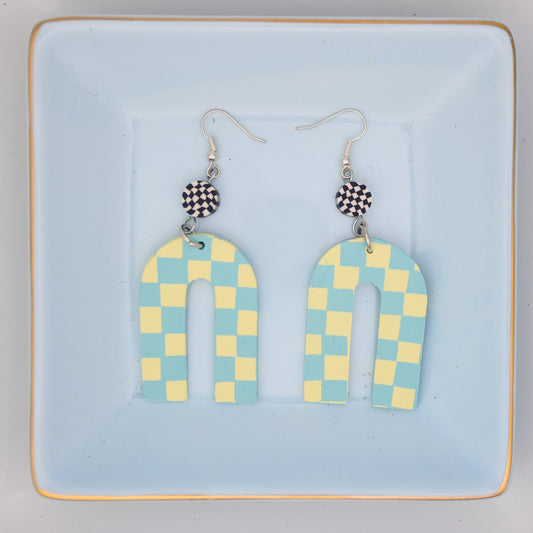 Sculpey III® Funky Checkered Earrings