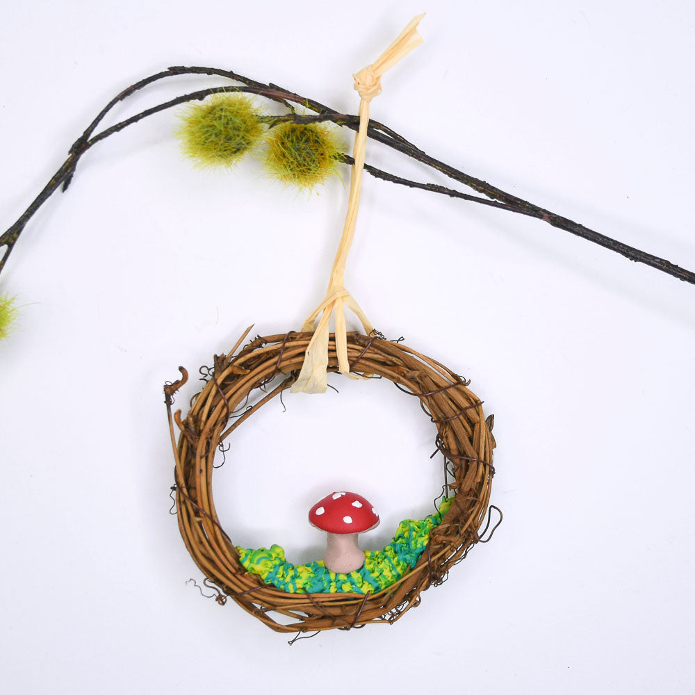 Sculpey Soufflé™ Mushroom Wreath Ornament
