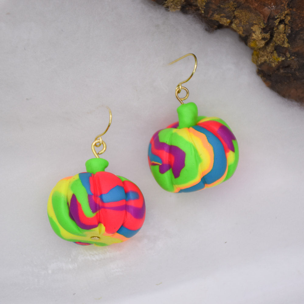 Sculpey Premo™ Dopamine Pumpkin Earrings