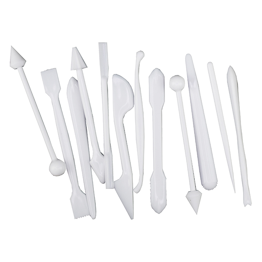 Set of 12 White Modeling Tools
