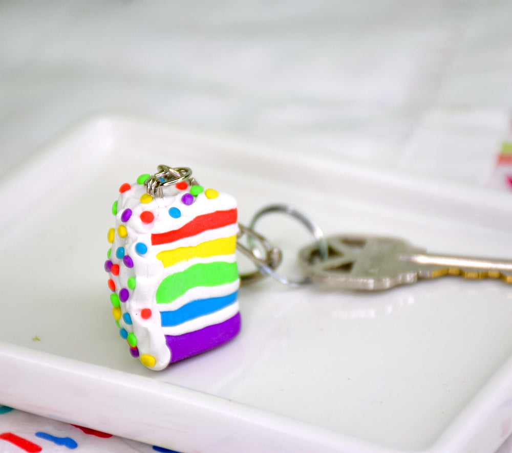 Sculpey Bake Shop® Eraser Clay Cake Slice Keyring