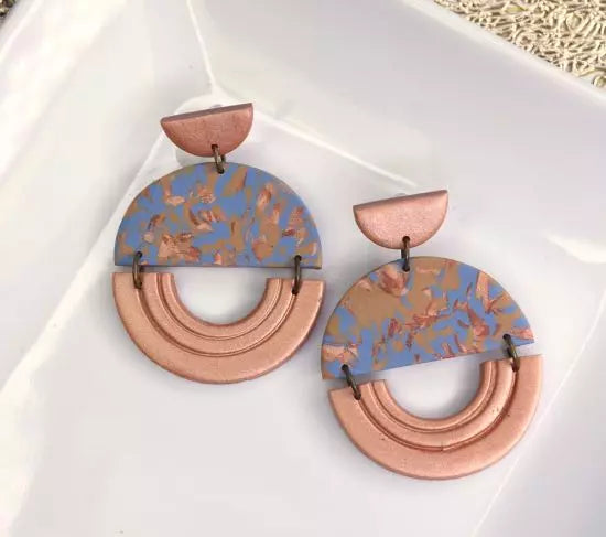 Sculpey Premo™ and Sculpey Soufflé™ Copper Sky Post Earrings