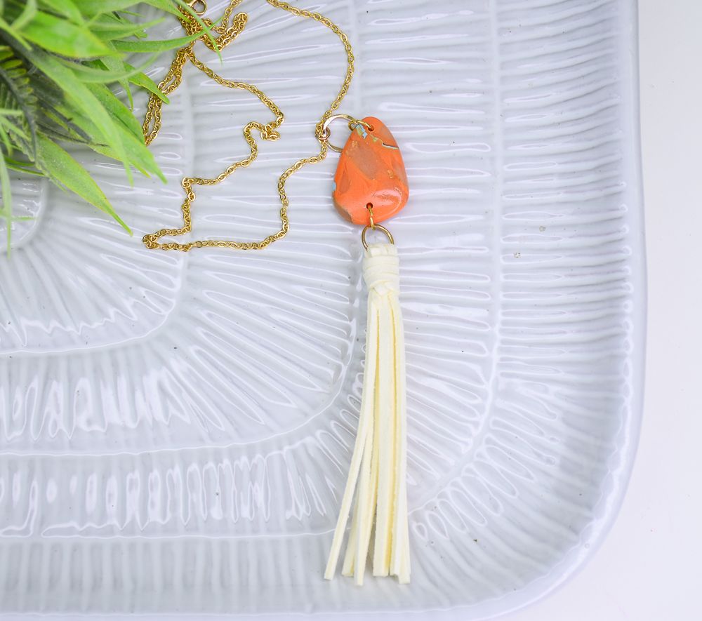 Sculpey Soufflé™ Koi Faux Stone Pendant