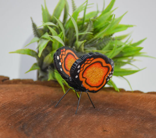 Agate Monarch Butterfly Figurine Featuring Sculpey Soufflé™ Koi