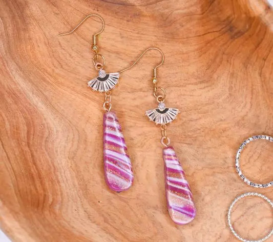 Sculpey Premo™ and Soufflé™ Marbled Pill Drop Earrings