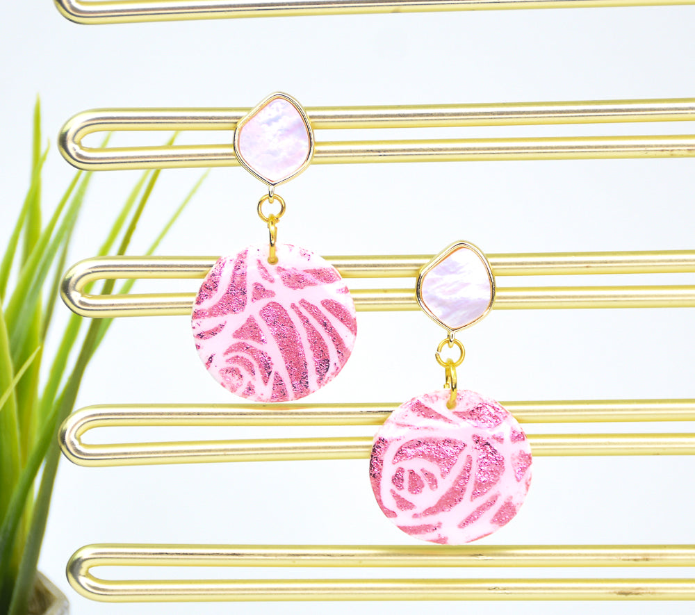 Sculpey Premo™ Floral Foil Earrings