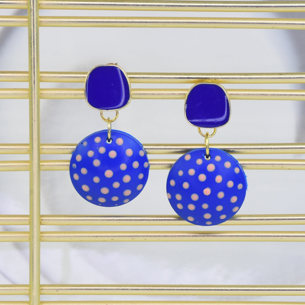 Liquid Sculpey® Color Block Dot Earrings