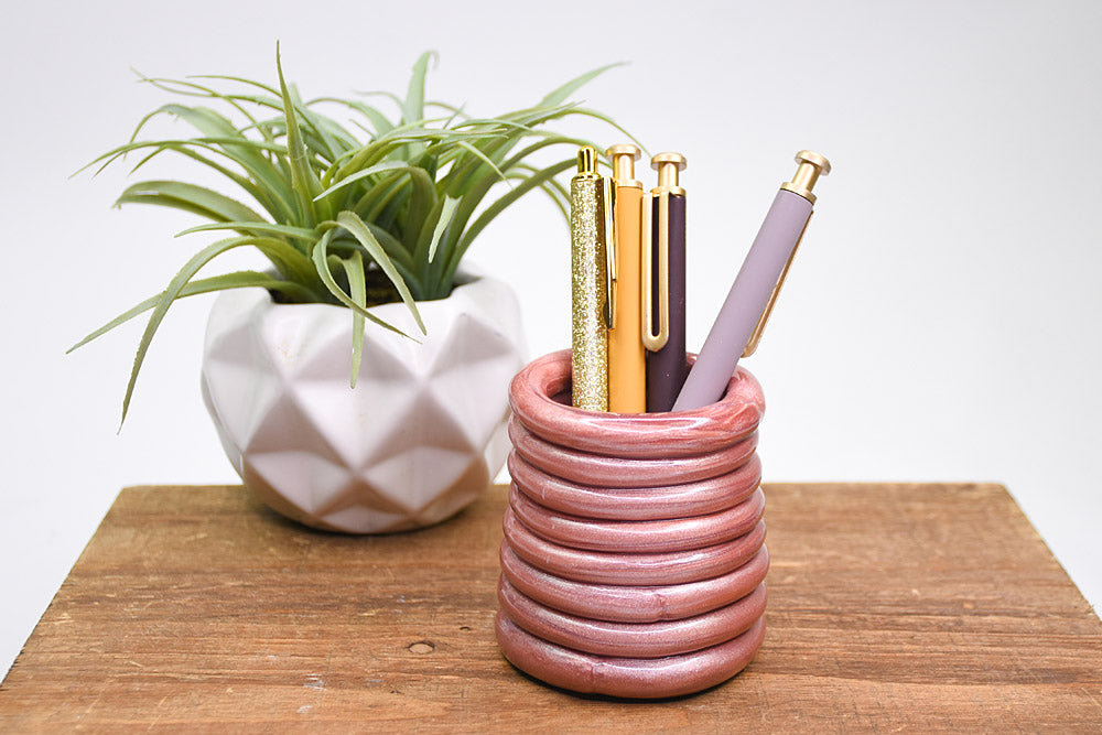 Sculpey Premo™ Rose Gold Metallic Pencil Cup