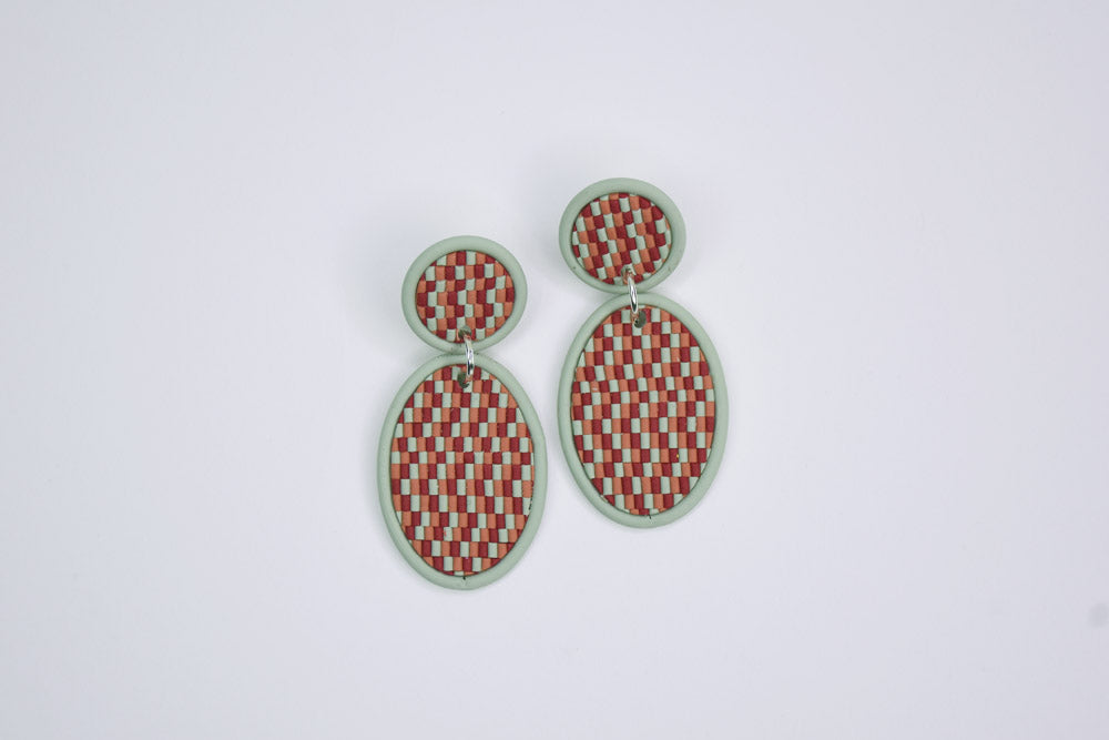 Sculpey Soufflé™ Rich-Toned Bargello Earrings