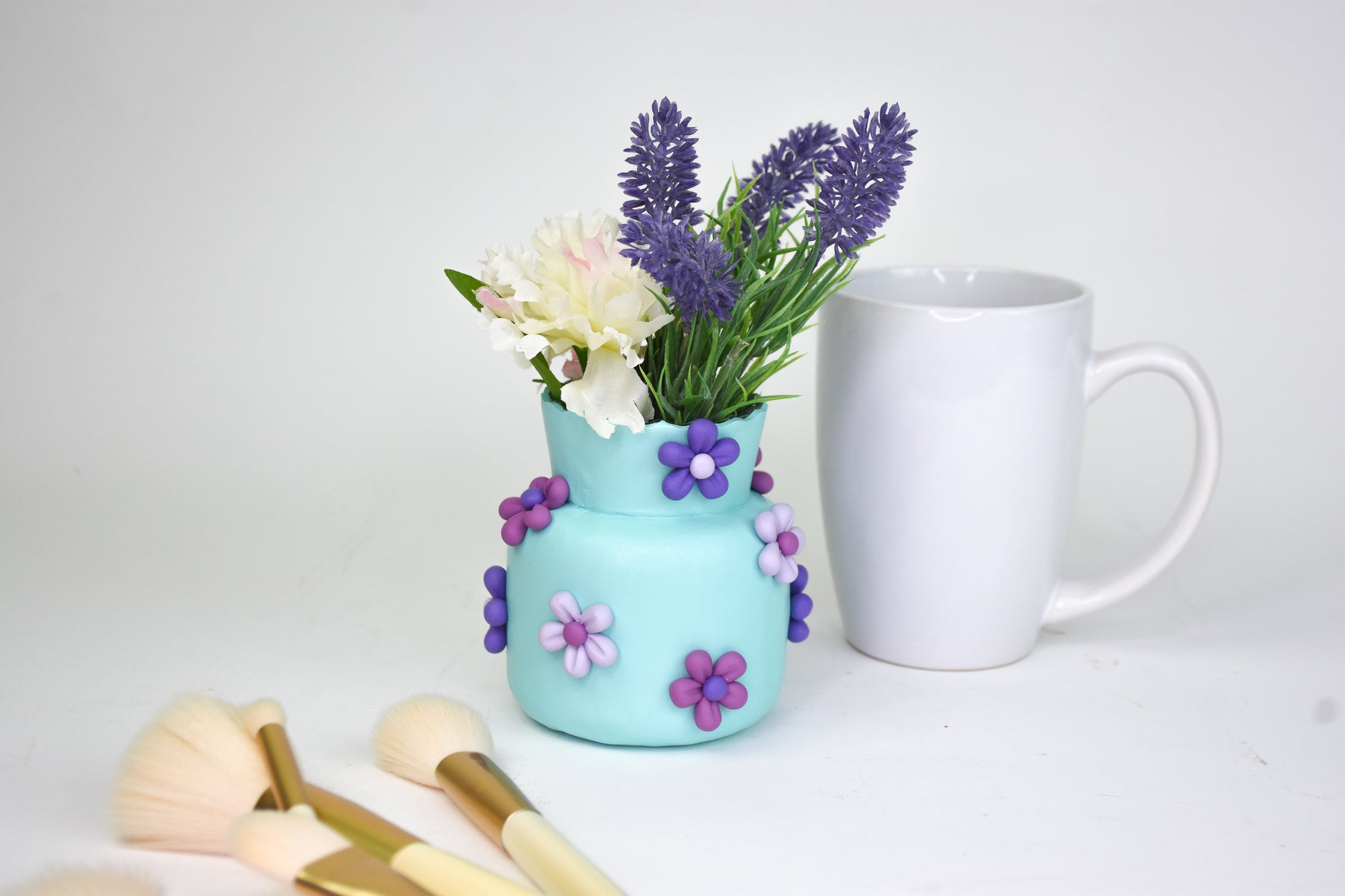 polymer clay lavender flower Sculpey Premo™ Mini Whimsy Bud Vase