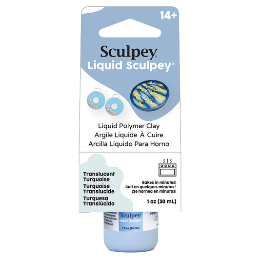 Front of Liquid Sculpey product sleeve showing branding and color.