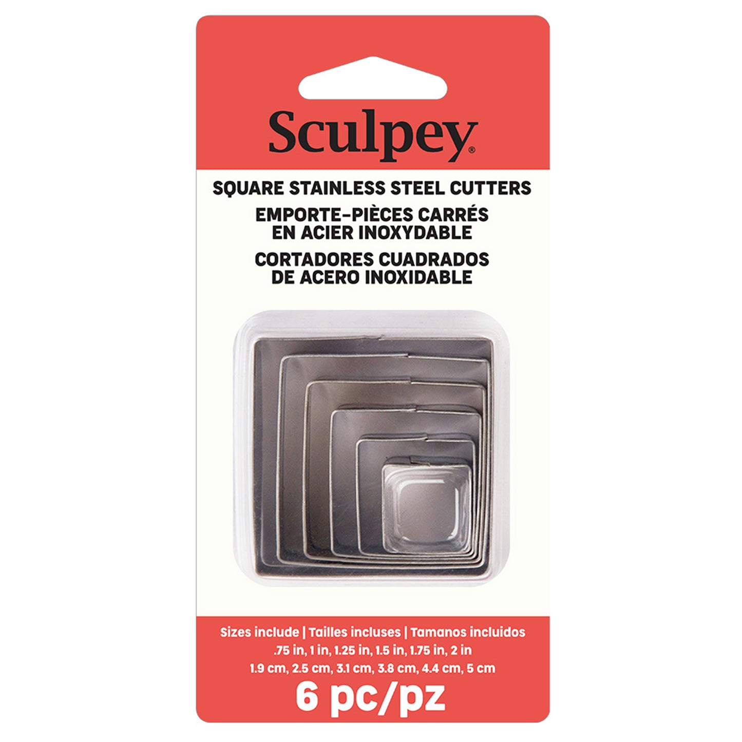 Sculpey Tools™ Cutters: Square, 6 pc