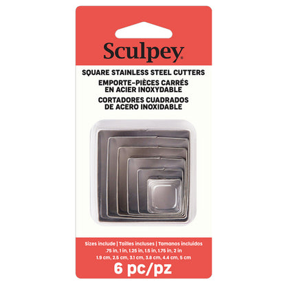 Sculpey Tools™ Cutters: Square, 6 pc