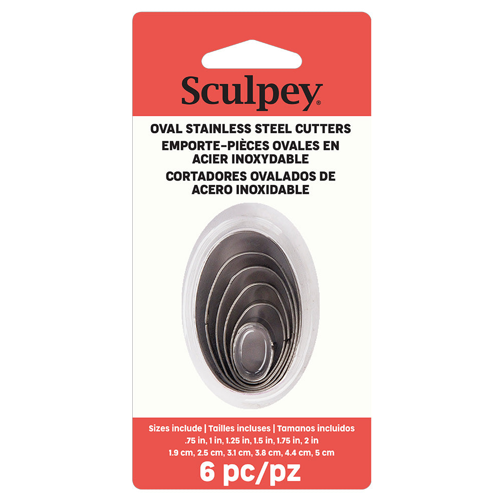 Sculpey Tools™ Graduated Cutters: Oval, 6 pc