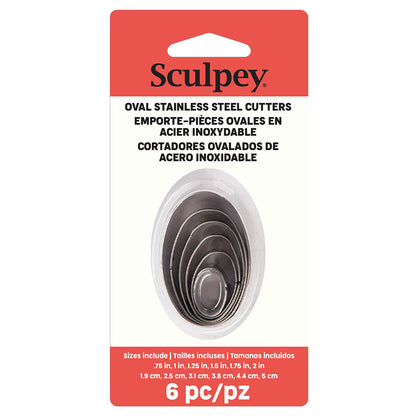 Sculpey Tools™ Graduated Cutters: Oval, 6 pc