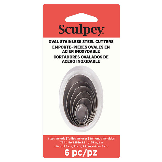 Sculpey Tools™ Graduated Cutters: Oval, 6 pc