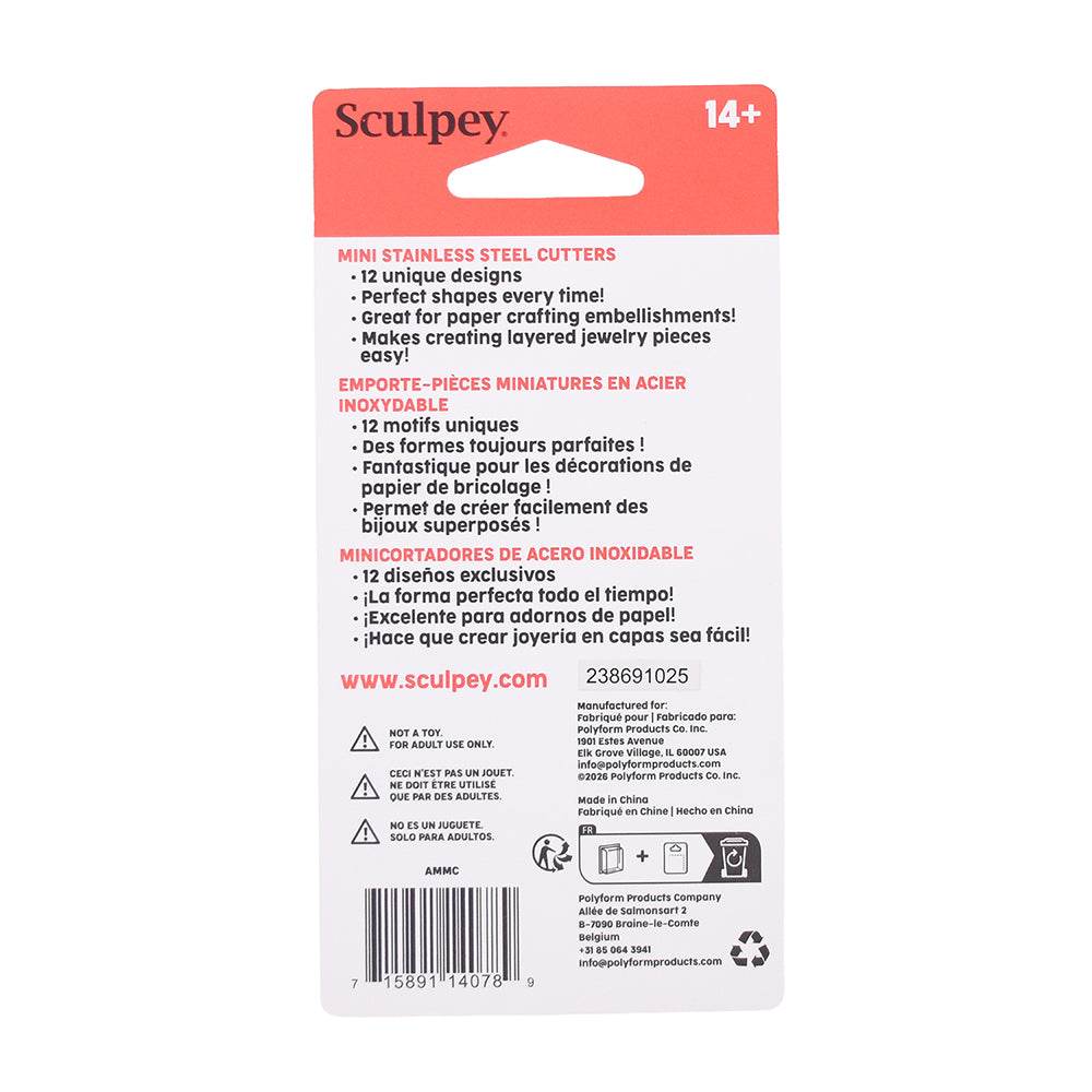 Sculpey Tools™ Mini Metal Cutters: Geometric, 12 pc