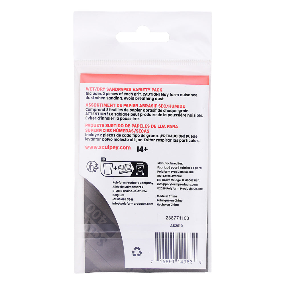 Sculpey Tools™ Sandpaper Variety Pack