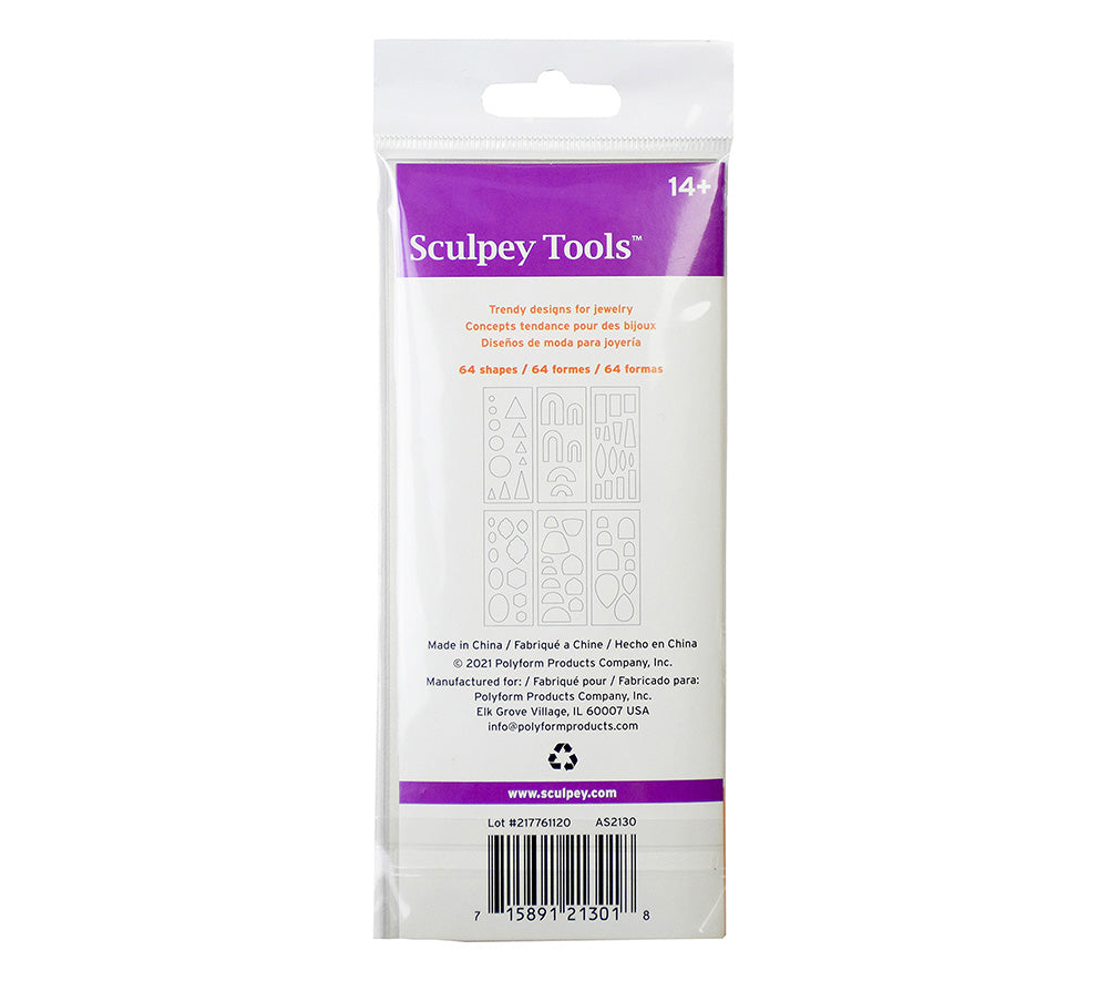 Sculpey® Jewelry Designs Template Pack back of package