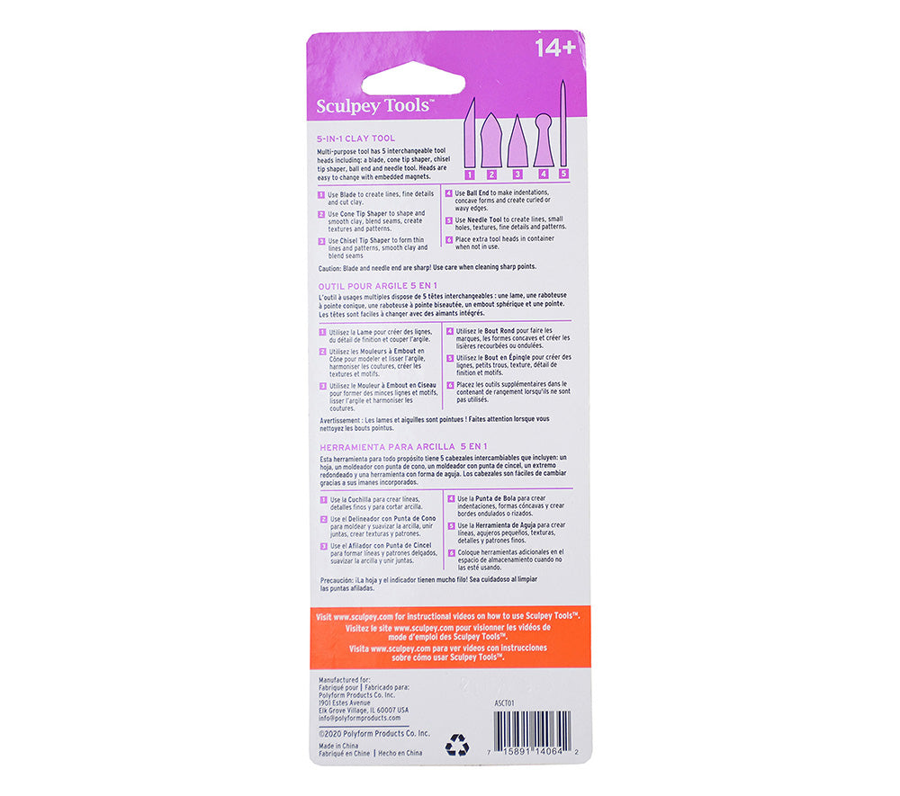 Sculpey Tools™ 5-in-1 Clay Tool
