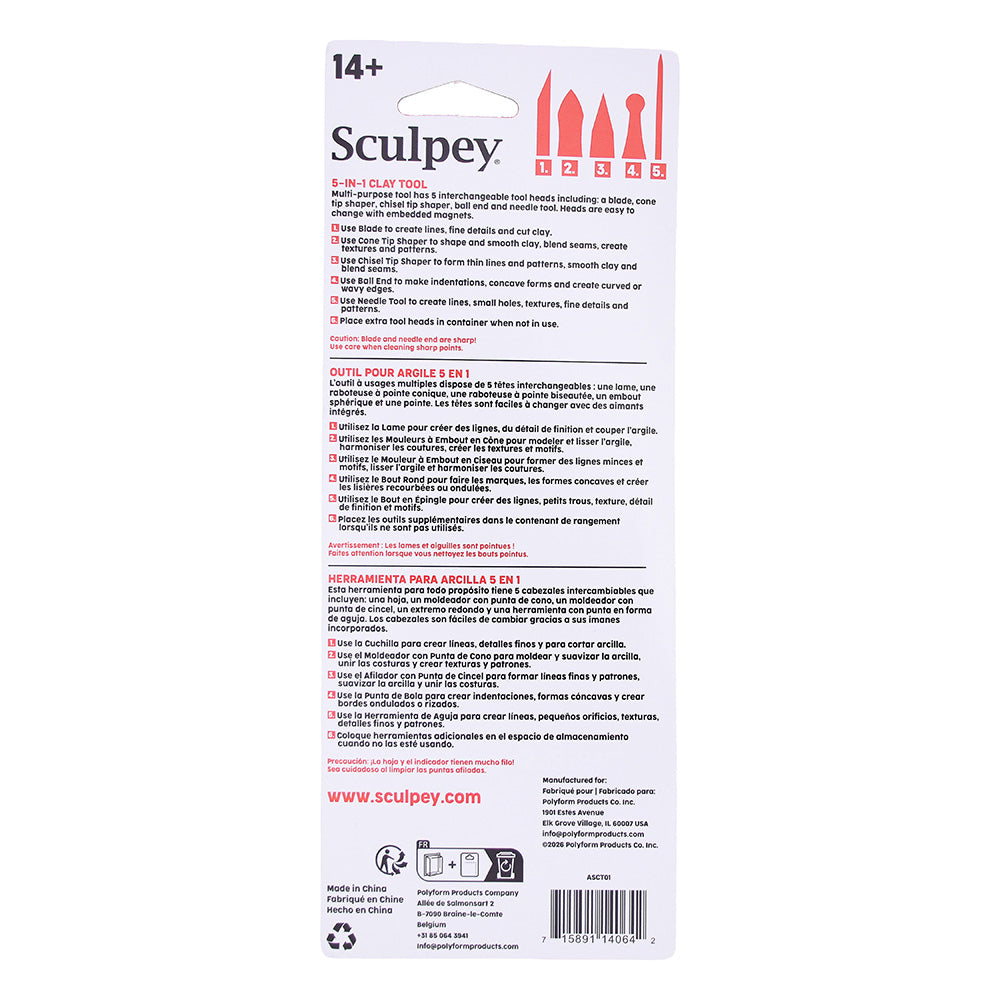 Sculpey Tools™ 5-in-1 Clay Tool
