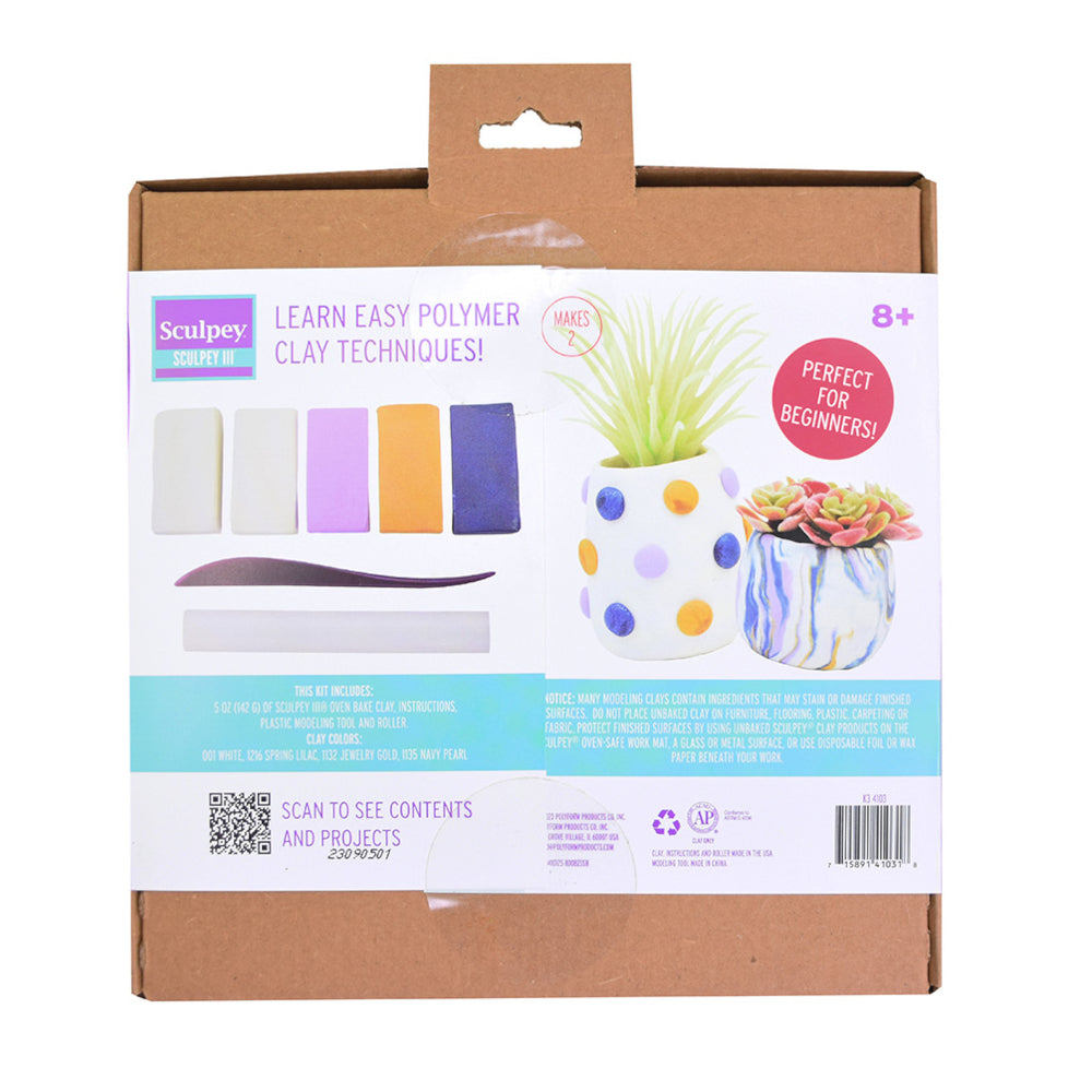 Sculpey III Oven Bake Clay Succulent Pots