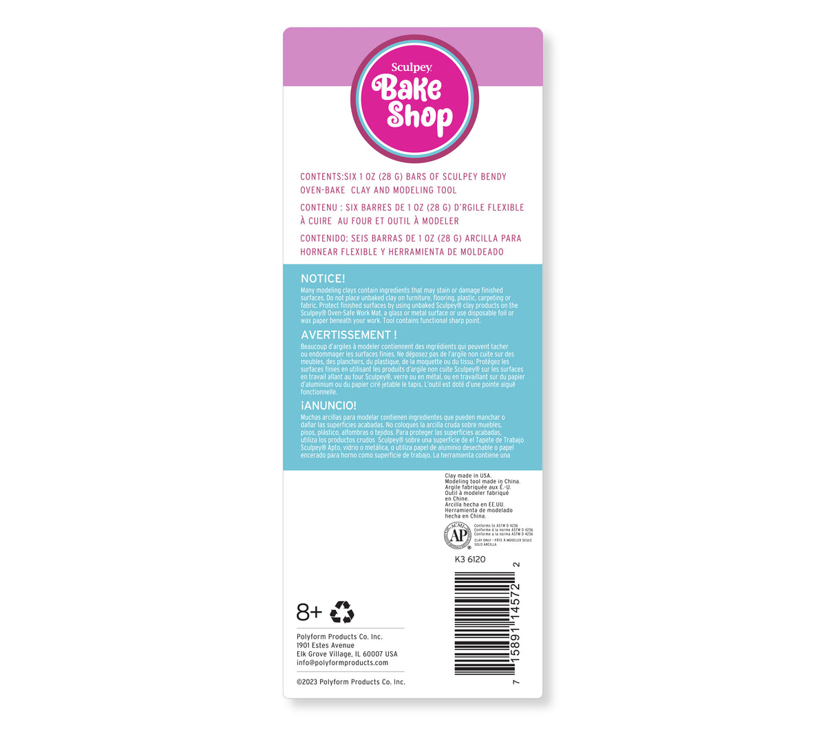 Sculpey Bake Shop® Bendy Multi-pack 7 pc