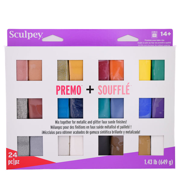 Sculpey Premo™ & Soufflé™ Multi-Pack | 24-Piece | Sculpey®