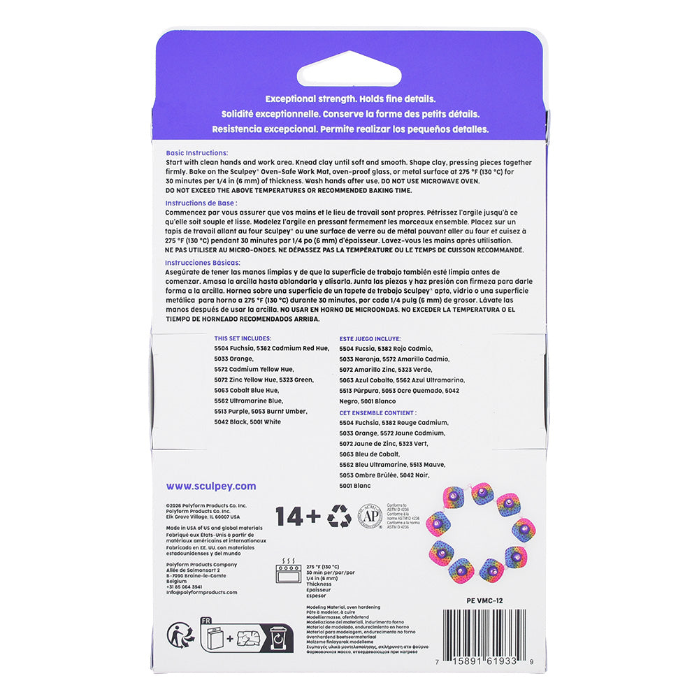 Sculpey Premo™ 12 Piece Classic Mixing Colors Multi-Pack