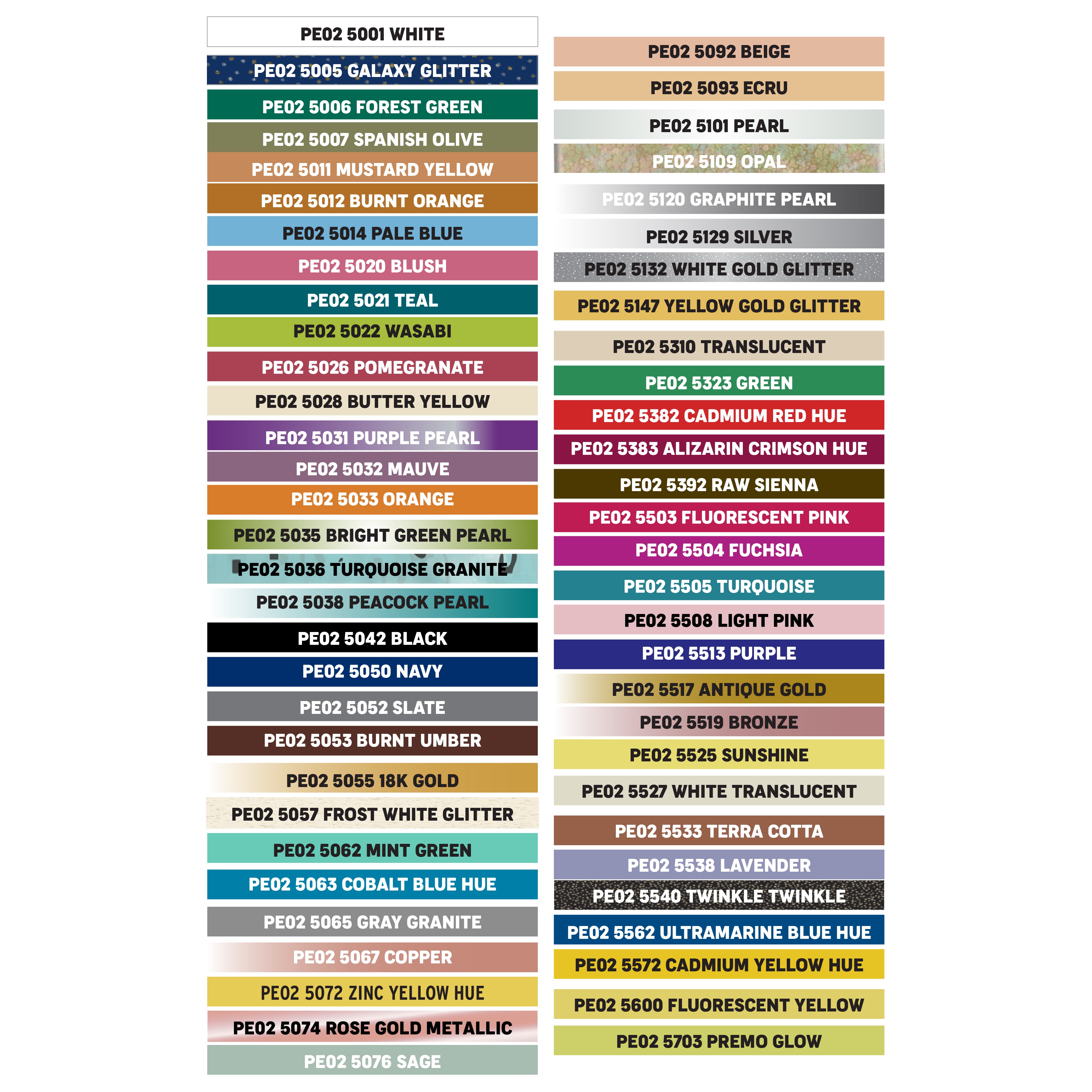 Premo Color Chart