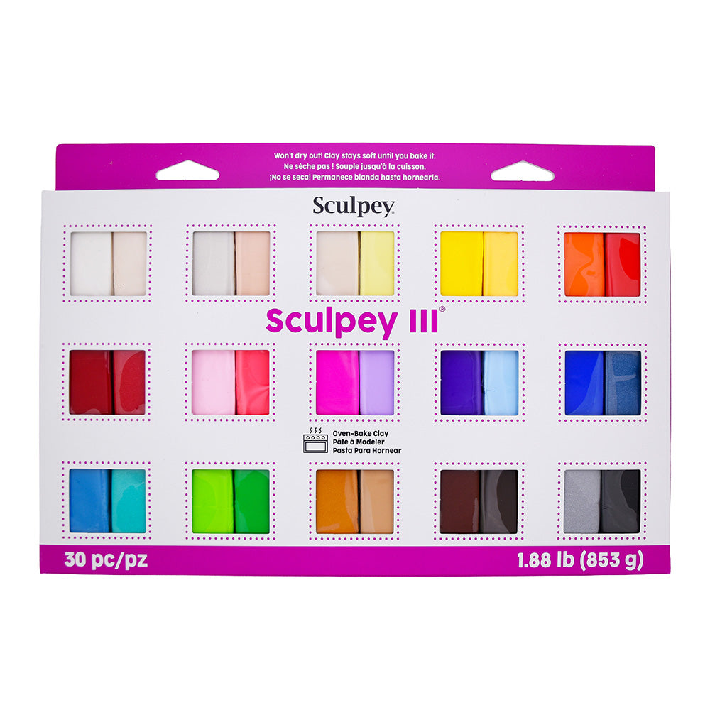 Sculpey III 30-Color Polymer Clay Sampler
