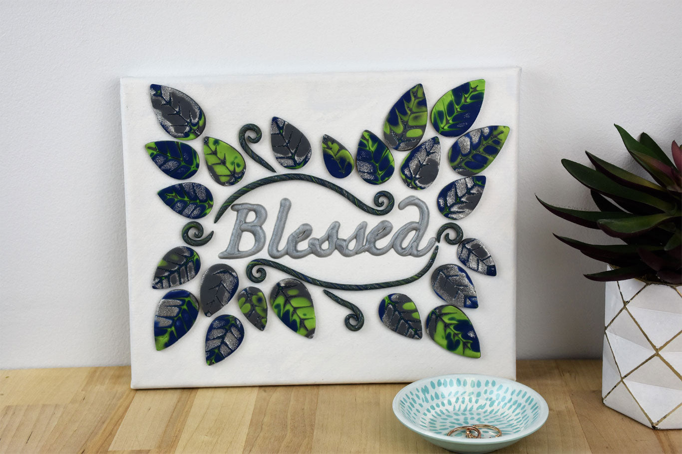 Premo Sculpey® “Blessed” Canvas Wall Hanging