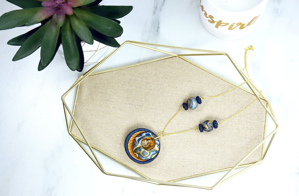 Sculpey Premo™ Glittering & Gold Necklace