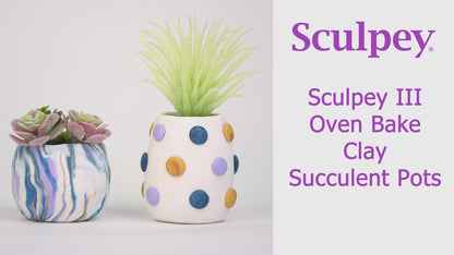 Sculpey III Oven Bake Clay Succulent Pots