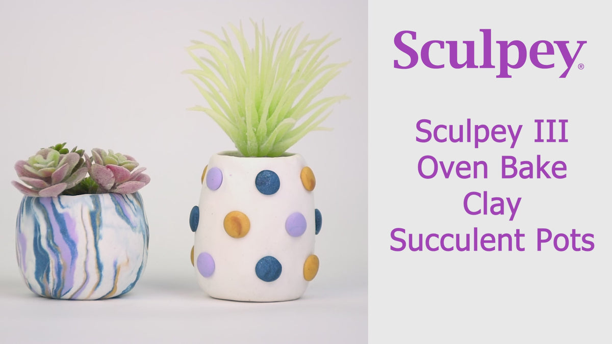 Sculpey III Oven Bake Clay Succulent Pots