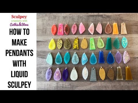 Pearl Liquid Sculpey Pendants
