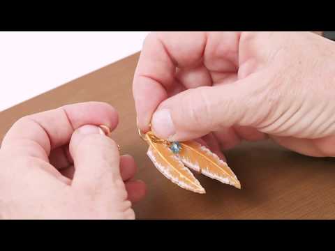 Liquid Sculpey® Amber Feathers Earrings