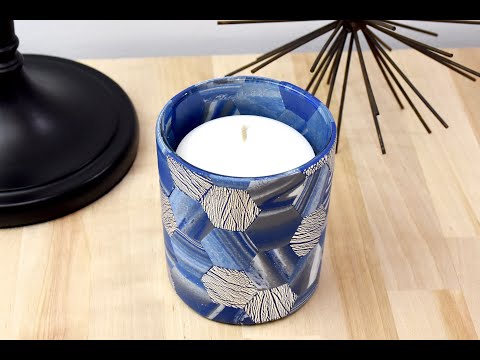 Sculpey Premo™ "Midnight" Mosiac Votive