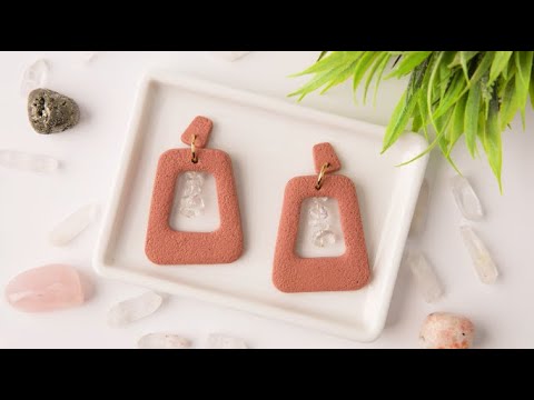 Sculpey Soufflé™ Sedona and Earth Crystal Earrings
