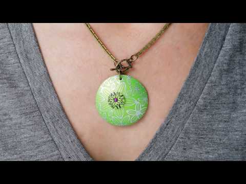 Premo Sculpey® Splash of Green Pendant