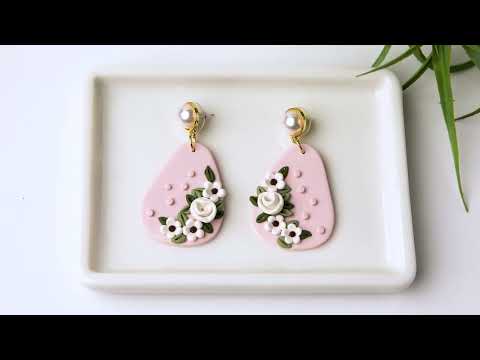 Sculpey Premo™ Light Pink Slab Earrings