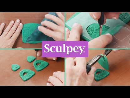 Sculpey Soufflé™ Monochromatic Texture Earrings