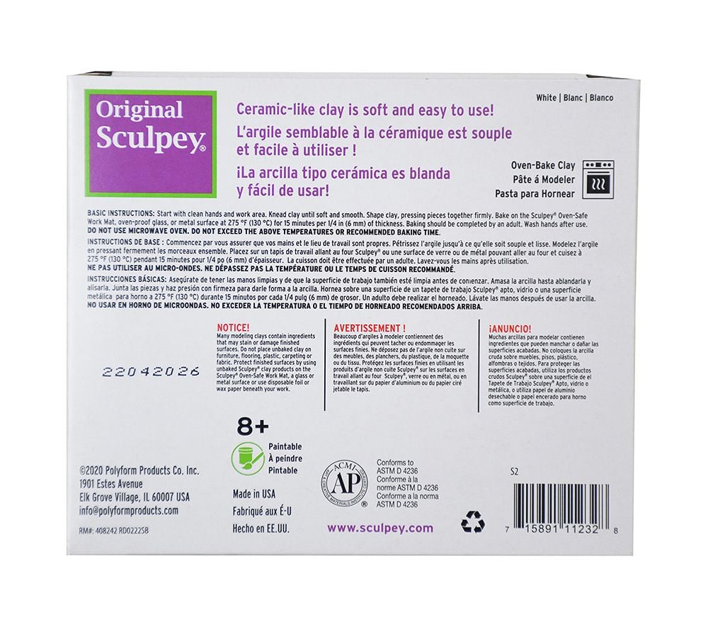 Sculpey Original Sculpey Oven-Baked Polymer Clay 24lb White