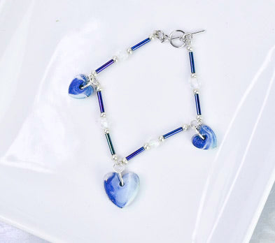 Liquid Sculpey® Marbled Hearts Bracelet