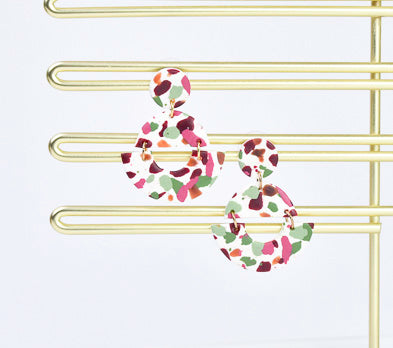 Sculpey Premo™ Geo-Terrazzo Earrings