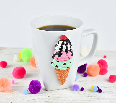 Sculpey Premo™ Mint Chocolate Chip Mug