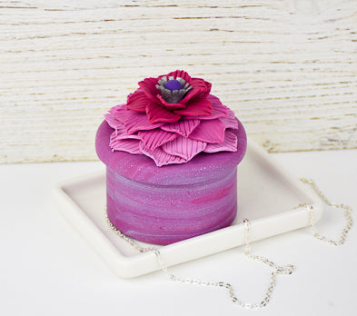 final image for Sculpey Soufflé™  Wild Orchid Flower Trinket Box 
