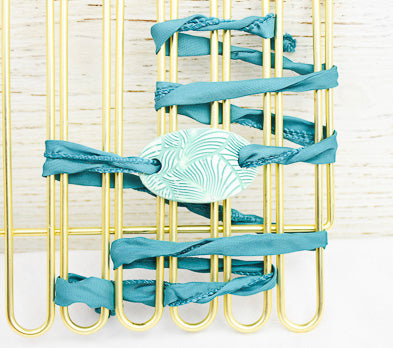 Sculpey Premo™ White Granite Boho Wrap Bracelet