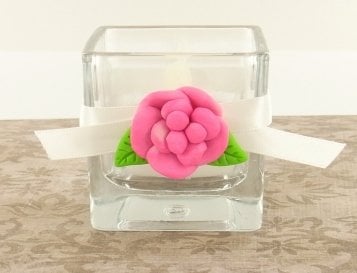 Sculpey® III Rose Accented Votive