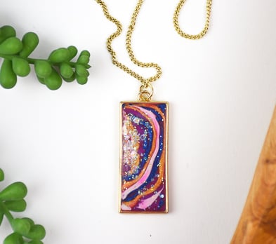 Liquid Sculpey® Floating Agate Pendant